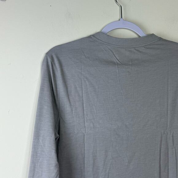 Lahgo by Lunya  Gray Restore Long Sleeve Henley Shirt NWT Size 2XL - Picture 5 of 9